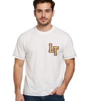 T-shirt da uomo RE:COVERED X LOONEY TUNES con stampa basket, girocollo in cotone, RCWARN750, Écru-Bianco