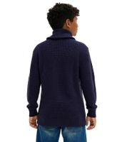 Kinder Waffel-Strick-Pullover und Schal für Jungen nachhaltiger Baumwoll-Pullover Herbst-Pullover 976702 Blau Kinder Waffel-Strick-Pullover und Schal für Jungen nachhaltiger Baumwoll-Pullover Herbst-Pullover 976702 Blau