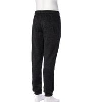 NANGAPARBAT Strickfleece-Hose für Damen oder Herren Jogginghose mit Antipilling und Antistatik Freizeithose mit OEKO-TEX Standard 100 Grau/Schwarz