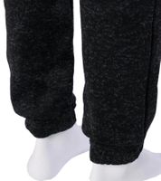 NANGAPARBAT Strickfleece-Hose für Damen oder Herren Jogginghose mit Antipilling und Antistatik Freizeithose mit OEKO-TEX Standard 100 Grau/Schwarz