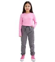 Kinder Jeans-Hose für Mädchen Thermojeans knöchellange Baumwoll-Hose Freizeit-Jeans 938179 Grau