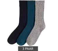 3 Pares de Calcetines de Algodón para Niños y Niñas, Calcetines de Punto 951045 Azul/Turquesa/Gris