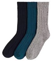 3 Pares de Calcetines de Algodón para Niños y Niñas, Calcetines de Punto 951045 Azul/Turquesa/Gris