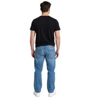Jeans da uomo alla moda in stile skater fit, pantaloni in denim con cerniera, BR-11000, blu scuro o azzurro