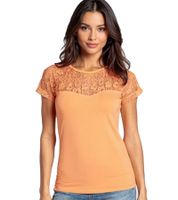 Melrose Women's Shirt, Stylish Summer Shirt with Lace 52186059 Orange