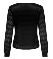 ONLY Maddy Women's Long-Sleeve Shirt with Openwork Sleeves 45448040 Black