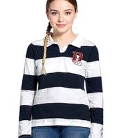 Polo a maniche lunghe per bambine DELMAO 54289803 Blu/Bianco