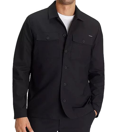 bruno banani Herren Overshirt-Jacke mit Brusttaschen dünne Jacke 77573007 Schwarz