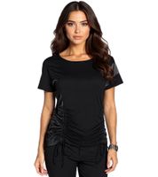 T-shirt femme Bruno Banani à fronces latérales, chemise d'été, Party 15333800, noir