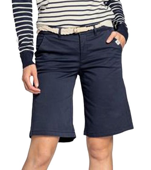 Bermuda chino DELMAO pour femme avec ceinture, coupe large, 16741061, bleu
