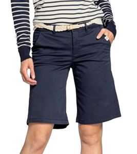 Bermuda chino da donna DELMAO con cintura, shorts a gamba larga, 16741061 Blu