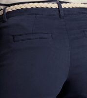 Bermuda chino DELMAO pour femme avec ceinture, coupe large, 16741061, bleu