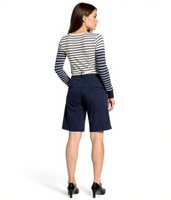 Bermuda chino DELMAO pour femme avec ceinture, coupe large, 16741061, bleu