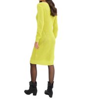 Robe mi-longue en maille à col V pour femme (970677) Jaune