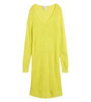 Robe mi-longue en maille à col V pour femme (970677) Jaune
