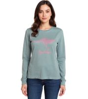 Sudadera KangaROOS para mujer con logo grande frontal, jersey de algodón 23806817, gris-azul