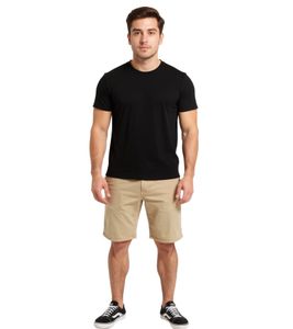BLEND Woven Men's Cotton Shorts, Short Bermuda Shorts with Turn-Up Hem, 20716713 161104 Beige BLEND Woven Men's Cotton Shorts, Short Bermuda Shorts with Turn-Up Hem, 20716713 161104 Beige