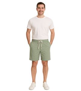 CASUAL FRIDAY Sigge Men's Casual Bermuda Chino Shorts with Elastic Waistband, Cotton Shorts, 20505130 185806 Green CASUAL FRIDAY Sigge Men's Casual Bermuda Chino Shorts with Elastic Waistband, Cotton Shorts, 20505130 185806 Green