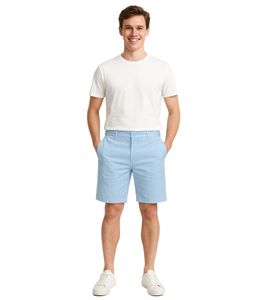 Pantalon chino bermuda décontracté pour homme Peterson avec short en lin et coton, bleu, 20504682 154030 Pantalon chino bermuda décontracté pour homme Peterson avec short en lin et coton, bleu, 20504682 154030