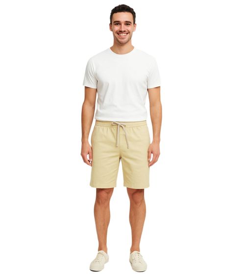 Pantalon chino décontracté Sigge pour homme, taille élastique, short en coton, 20505130 131008 Beige