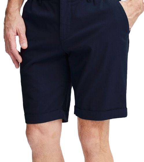 Pantalones cortos de algodón estilo bermudas informales Henry FQ1924 para hombre, talla 21900629 194011, color azul oscuro