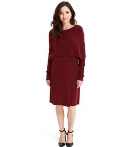 Vestido de punto para mujer, elegante minivestido de manga larga 955667 rojo Vestido de punto para mujer, elegante minivestido de manga larga 955667 rojo