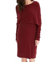 Abito in maglia da donna, miniabito elegante a maniche lunghe 955667 Rosso