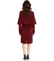 Abito in maglia da donna, miniabito elegante a maniche lunghe 955667 Rosso
