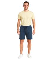 Bermudas BLEND de algodón para hombre con dobladillo y cintura elástica 20716624 194024 Azul