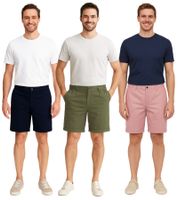 FQ1924 Henry Pantaloni Chino Bermuda Casual da Uomo in Cotone 21900629 Blu Scuro, Cachi o Rosa