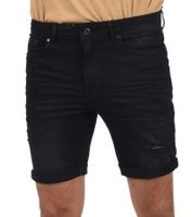 !SOLID Bermuda da uomo per il tempo libero, in denim, in cotone, 21104062 797002, nero