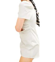 Vestido de mujer con mangas abullonadas, vestido playero de algodón, vestido midi 973350 blanco