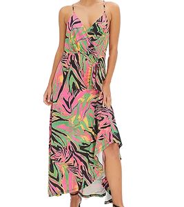 leichtes Damen Tunika-Kleid Sommer-Kleid stylisches Jersey-Kleid 919025 Weiß/Orange/Rot