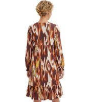 Vestido túnica ligero para mujer, vestido de verano, elegante vestido de jersey, 919025, blanco/naranja/rojo