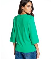 Camisa de verano para mujer LAURA SCOTT, Camiseta moderna con encaje, 64649960 Verde