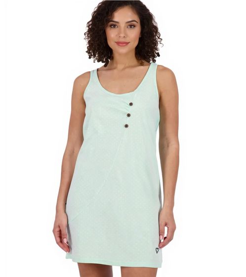 ALIFE AND KICKIN CamyAK B Damen Mini-Kleid Baumwoll-Kleid mit Punkten Sommer-Kleid 54009000 Aqua-Blau