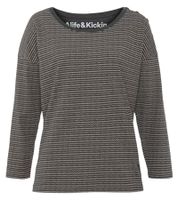 ALIFE AND KICKIN MaddieAK B Felpa da donna, Pullover in cotone, Maglia a maniche lunghe, 42899356, Grigio/Bianco