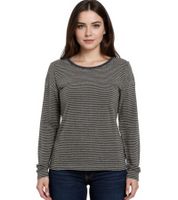 ALIFE AND KICKIN MaddieAK B Felpa da donna, Pullover in cotone, Maglia a maniche lunghe, 42899356, Grigio/Bianco