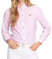 Blusa da donna DELMAO in cotone con volant applicati 27264507 Rosa/Bianco