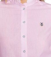 Blusa da donna DELMAO in cotone con volant applicati 27264507 Rosa/Bianco