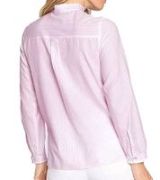 Blusa da donna DELMAO in cotone con volant applicati 27264507 Rosa/Bianco