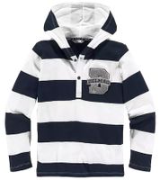 Felpa con cappuccio in cotone per bambini DELMAO, felpa a maniche lunghe, 59340352, blu/bianco