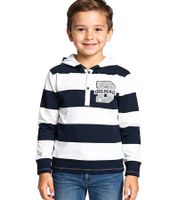 Felpa con cappuccio in cotone per bambini DELMAO, felpa a maniche lunghe, 59340352, blu/bianco