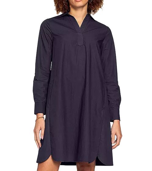Abito da donna BOYSEN'S, elegante abito a maniche lunghe in puro cotone, 66338030 Blu scuro