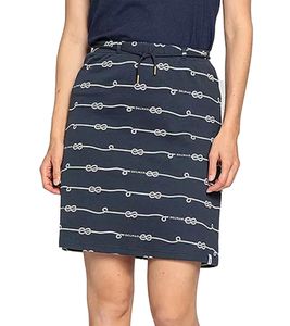 DELMAO Women's Mini Skirt, Sustainable Summer Skirt Made of Pure Cotton, 60074927 Dark Blue