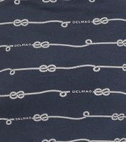 Minigonna da donna DELMAO, gonna estiva sostenibile in puro cotone, 60074927 Blu scuro