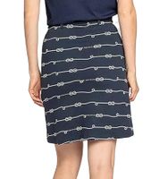 Minigonna da donna DELMAO, gonna estiva sostenibile in puro cotone, 60074927 Blu scuro