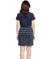 Minigonna da donna DELMAO, gonna estiva sostenibile in puro cotone, 60074927 Blu scuro