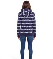 Felpa con cappuccio da donna in cotone con decorazioni floreali KangaROOS 69913467 Blu