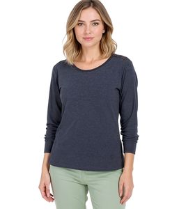 Felpa da donna ALIFE AND KICKIN MaddieAK B, pullover in cotone, maglia a maniche lunghe, 36132436, grigio/blu